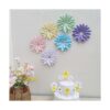 Mybbshower Flores de margaritas de papel pastel de 8