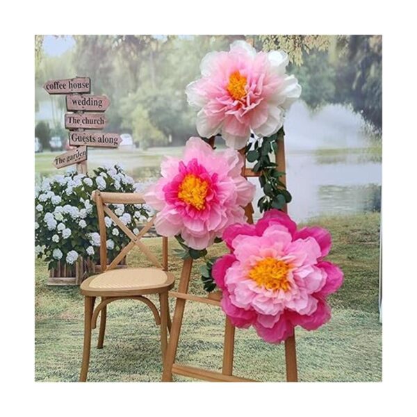 Mybbshower Tonos gigantes de flores de papel rosa para
