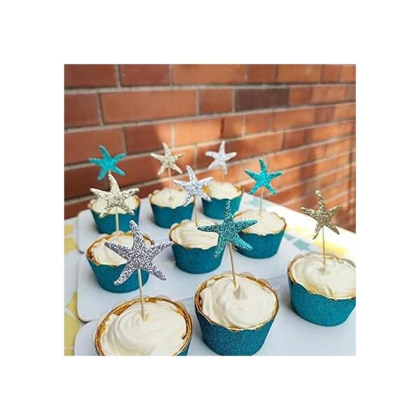 Mybbshower Confeti de estrellas de mar con purpurina para
