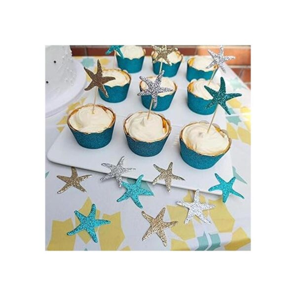 Mybbshower Confeti de estrellas de mar con purpurina para