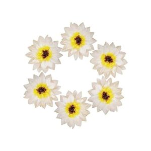Mybbshower White Chrysanth Flowers DIY Margarita de papel_1