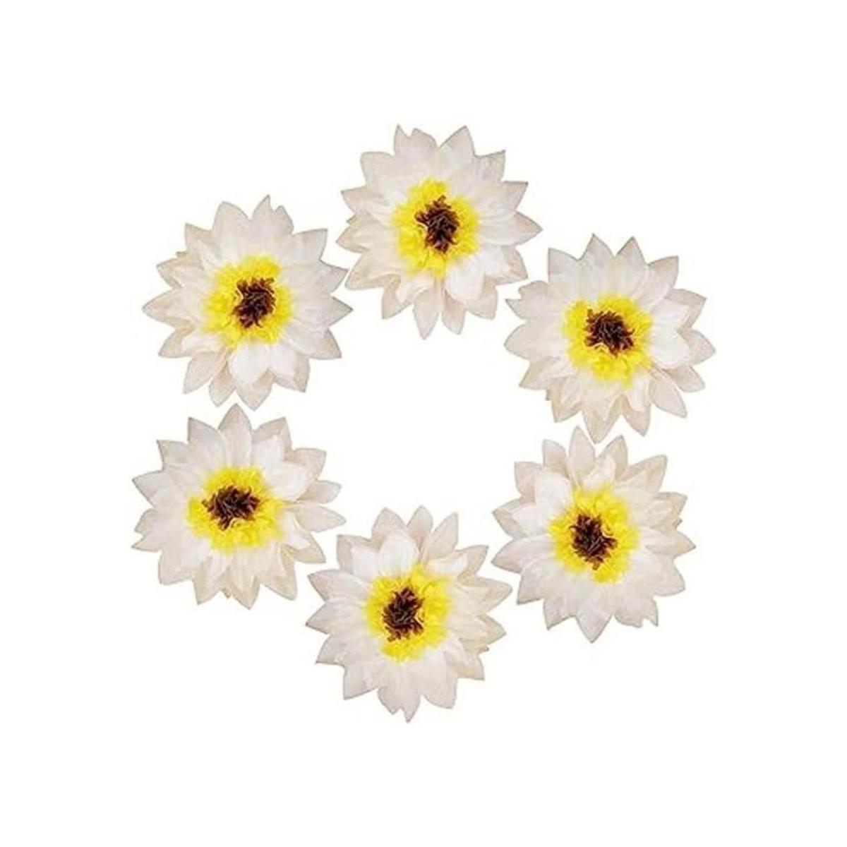 Mybbshower White Chrysanth Flowers DIY Margarita de papel