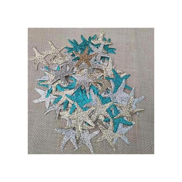 Mybbshower Confeti de estrellas de mar con purpurina para