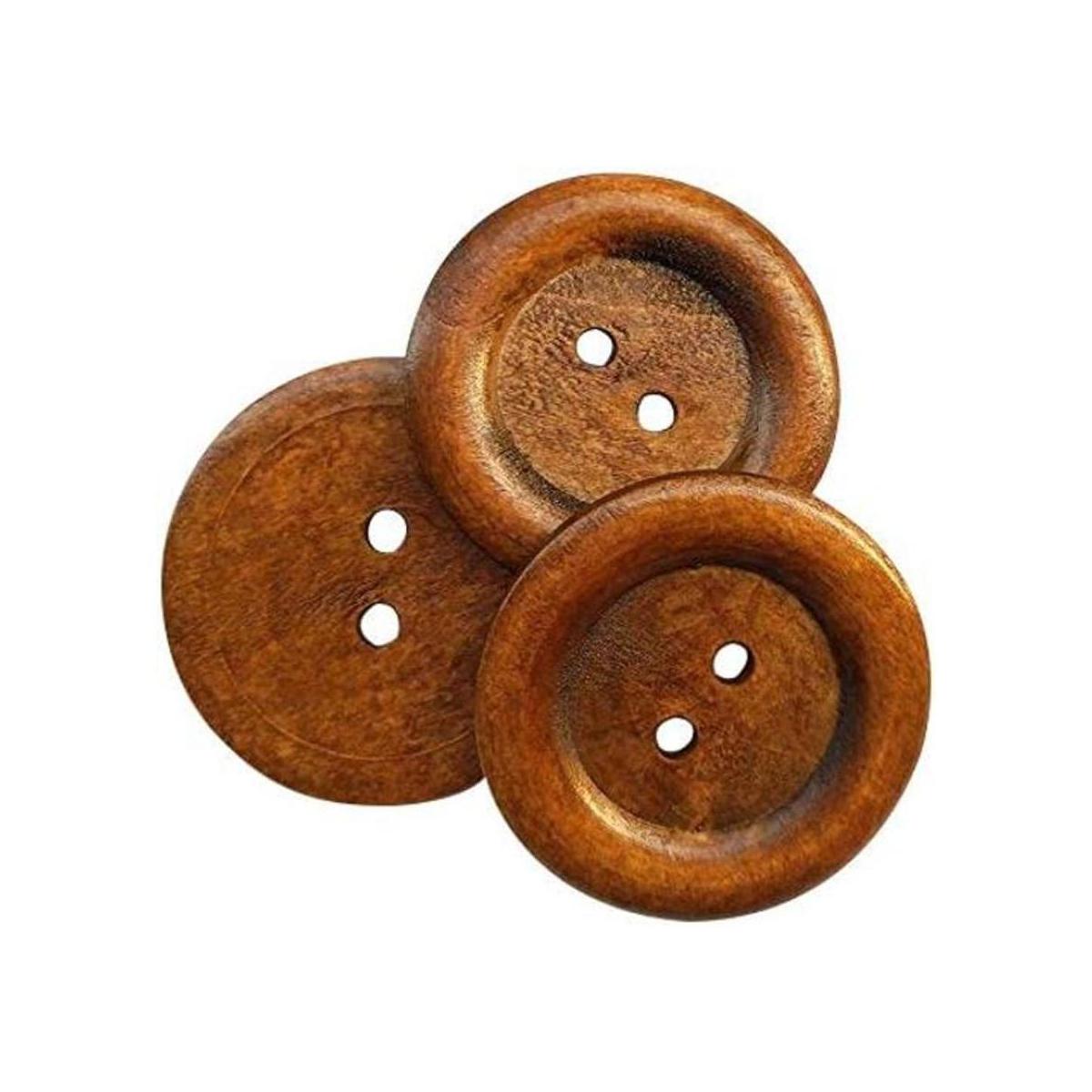 Chenkou Craft Botones de madera redondos de 1.969 in y 2