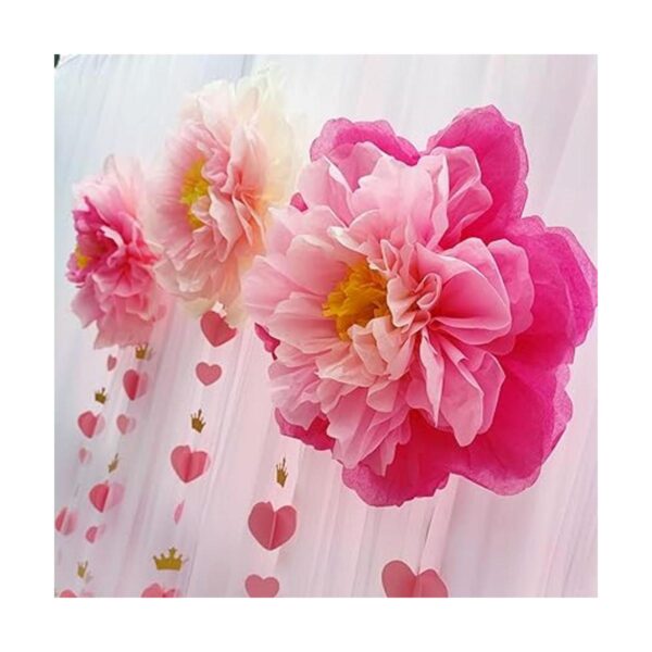 Mybbshower Tonos gigantes de flores de papel rosa para