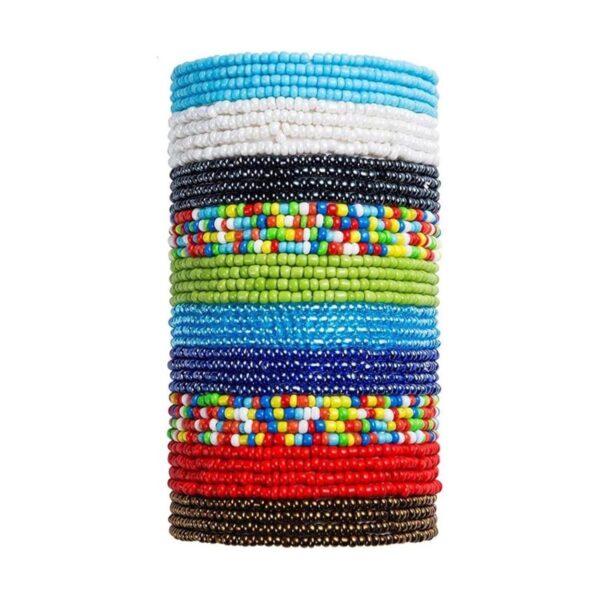 JDXN 10 pulseras hechas a mano con cuentas de colores para