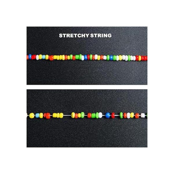 JDXN 10 pulseras hechas a mano con cuentas de colores para