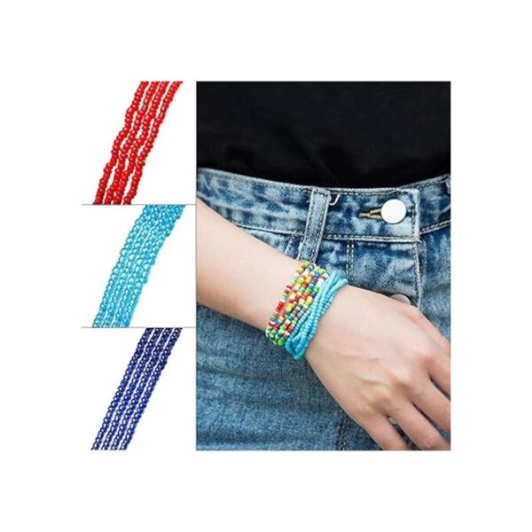 JDXN 10 pulseras hechas a mano con cuentas de colores para