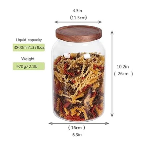 Large Glass Jar with Lid 1 Gallon Large glass Storage