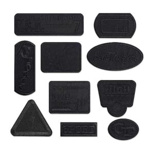 10 parches bordados de color negro apliques para planchar