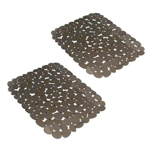 Yiter Tapete para fregadero 2 protectores ajustables de