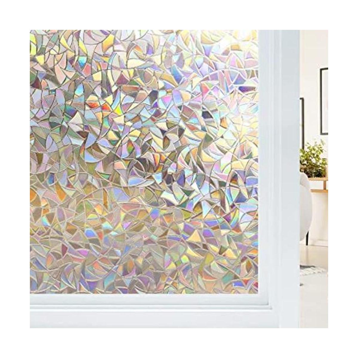 Haton Película decorativa para ventana con adhesión