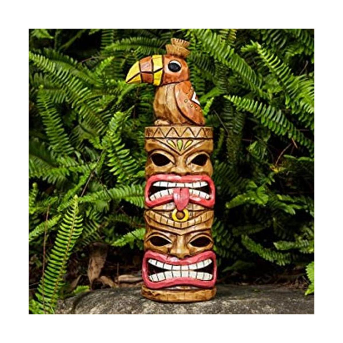 Yiosax Decoración de jardín al aire libre doble tiki