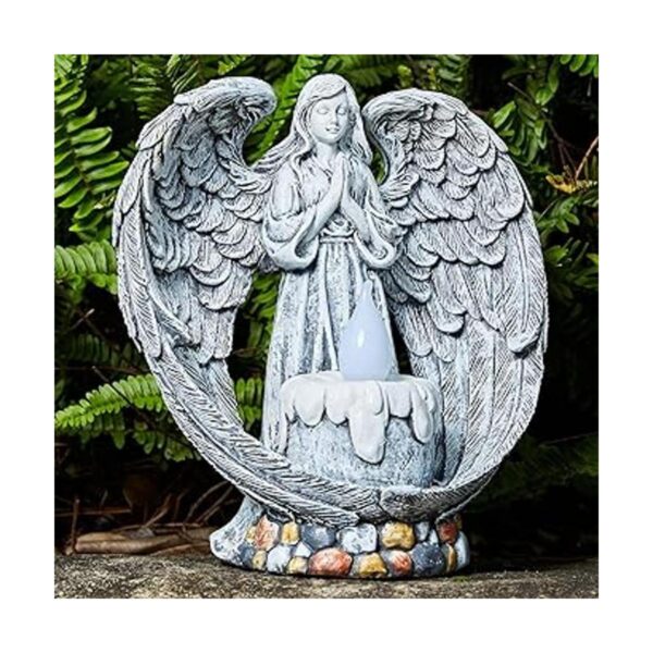 Yiosax ngeles Memorial Gift Luces de estatua de ángel_2