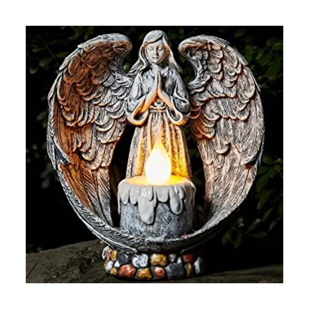 Yiosax ngeles Memorial Gift Luces de estatua de ángel