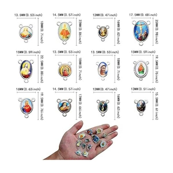 36 piezas de aleación mixta con diseño de crucifijo de_2