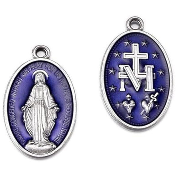 YionZian 10 dijes de medalla milagrosa de Jesús católico_3