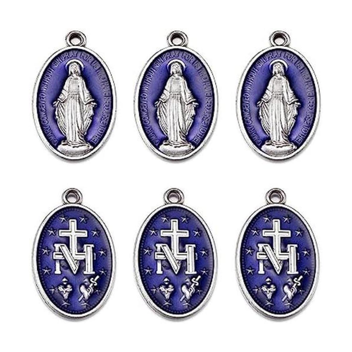 YionZian 10 dijes de medalla milagrosa de Jesús católico