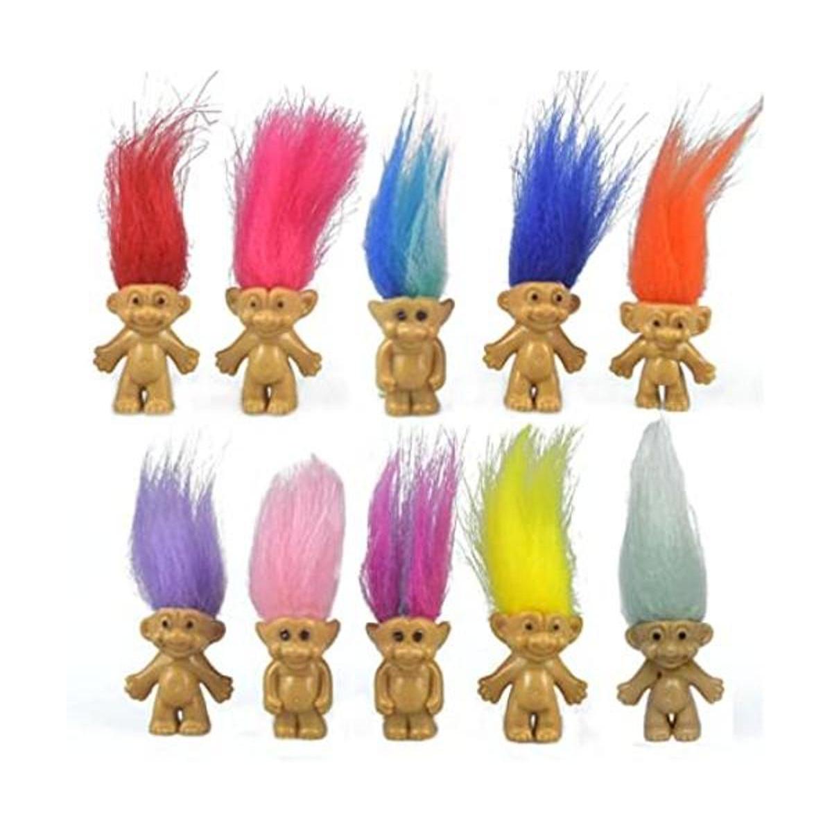 10 mini muñecas de trol PVC vintage Trolls Lucky Doll