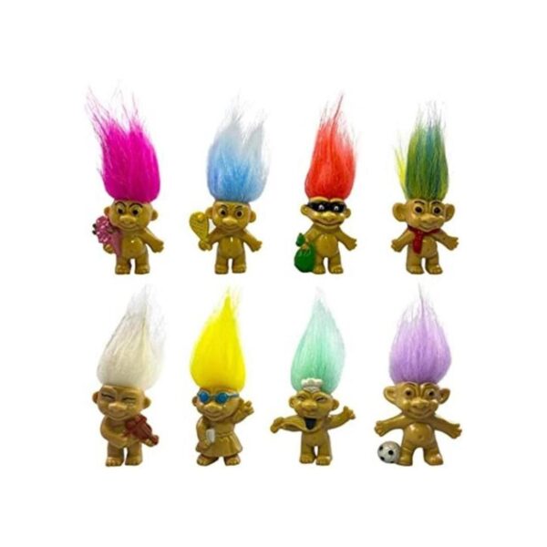 8 muñecas troll figuras de acción de muñeca vintage de_1