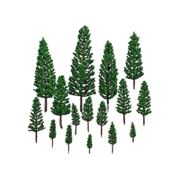 16 piezas de pino modelo árbol de cedro verde