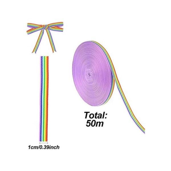Cinta de grogrén arco iris de 164.0 ft cinta de doble