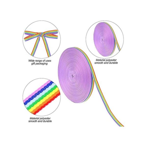 Cinta de grogrén arco iris de 164.0 ft cinta de doble