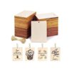 AIERSA 45 etiquetas de madera 3.5 x 2.5 pulgadas más