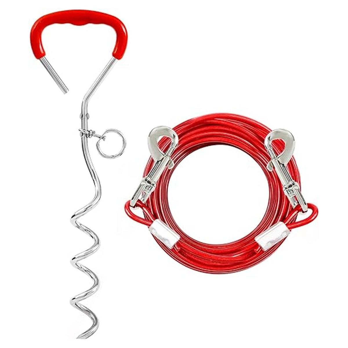 Cable de amarre para perro camino de perro para estaca de