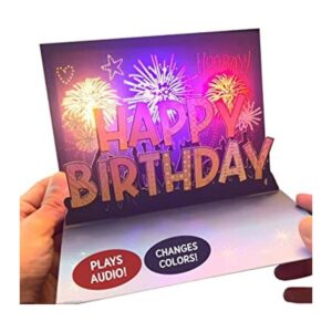 100 Greetings Tarjeta desplegable de cumpleaños de luces y_1