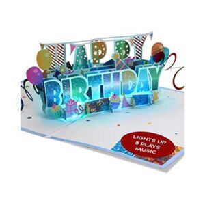 Tarjeta desplegable de feliz cumpleaños LIGHT MUSIC_1