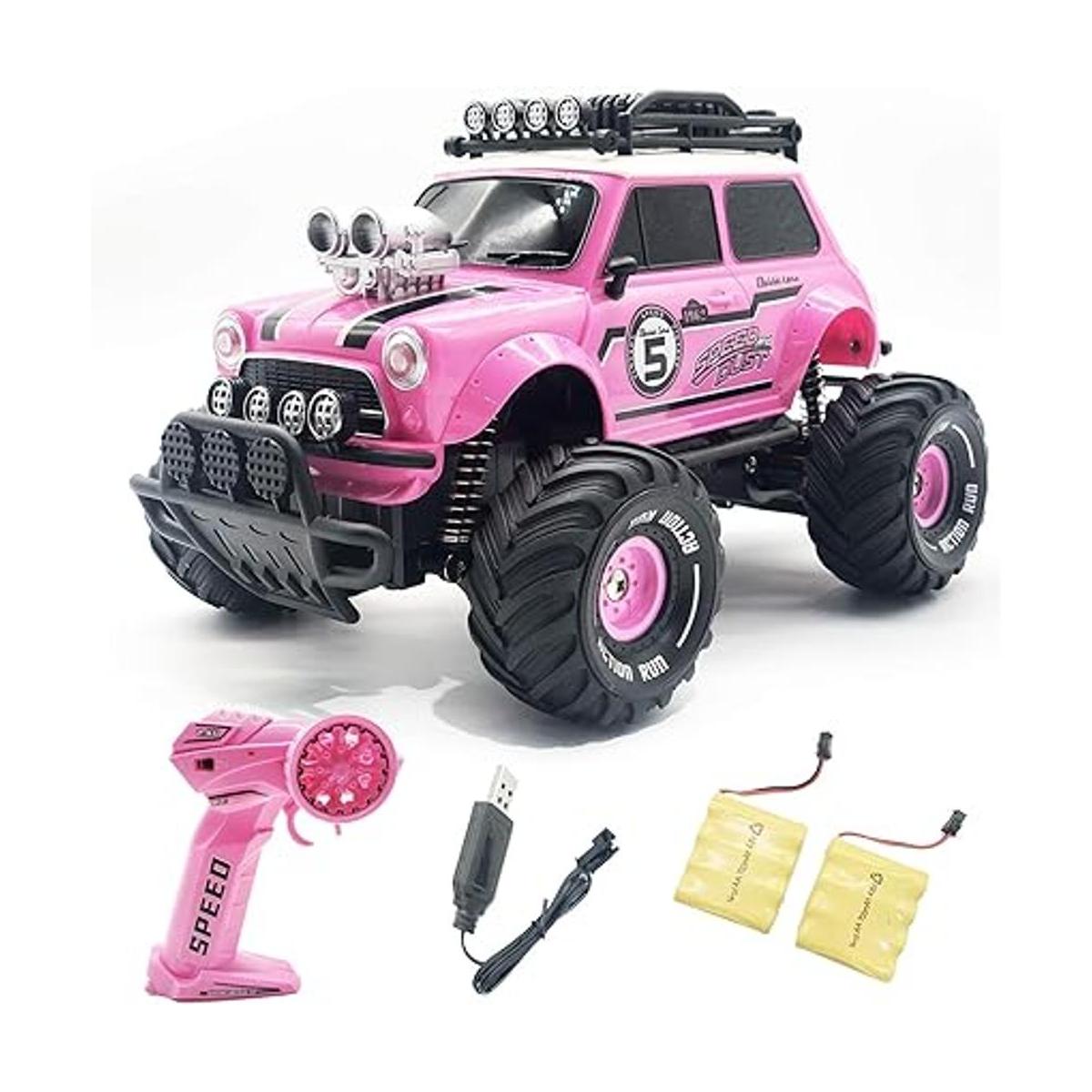 Coche de control remoto para niñas coche RC rosa de 2.4