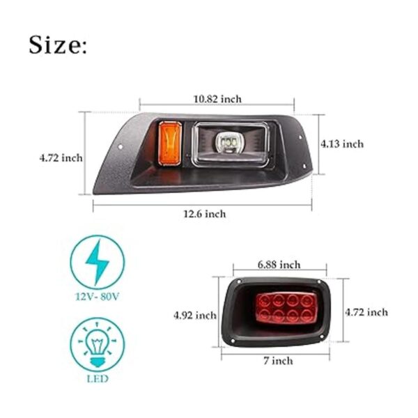 10L0L Kit de luces LED de lujo para faros traseros EZGO_3