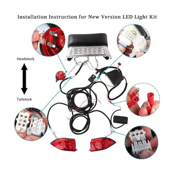 10L0L Kit de luces LED de lujo para carrito de golf para_4