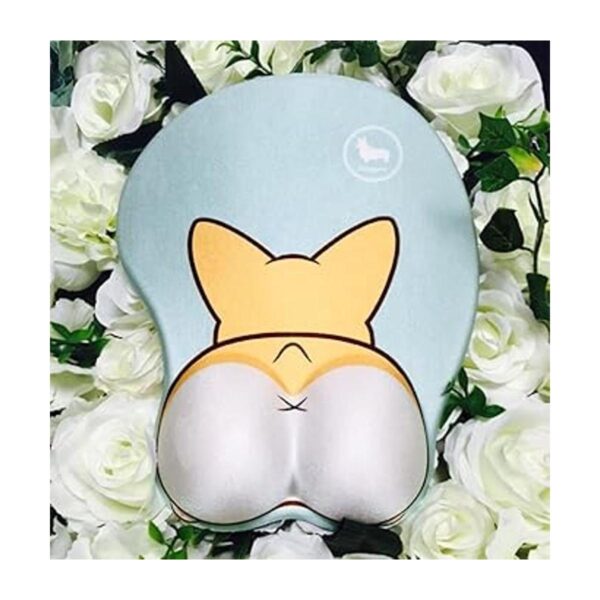 Tapete para mouse de silicona con divertida forma de corgi_6