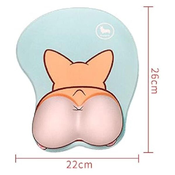 Tapete para mouse de silicona con divertida forma de corgi_2