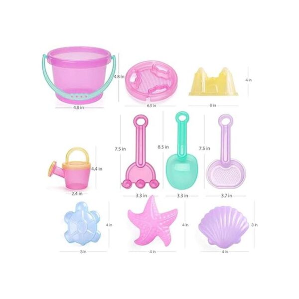 LotFancy Juego de 10 juguetes de arena para niños_3