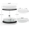 Lazy Susan Tocadiscos de 2 niveles y organizador de_6