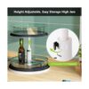 Lazy Susan Tocadiscos de 2 niveles y organizador de_3