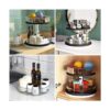 Lazy Susan Tocadiscos de 2 niveles y organizador de_5