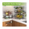 Cesta de frutas 1Easylife Cesta apilable de alambre de_3