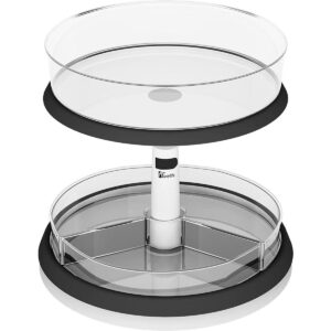 Lazy Susan Tocadiscos de 2 niveles y organizador de_1