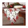 OurWarm Camino de mesa bordados de Navidad con hojas de