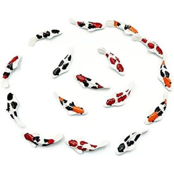 Mezcla de 4 colores lote de 12 miniatura de peces de Koi_1