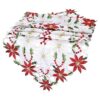 OurWarm Camino de mesa bordados de Navidad con hojas de