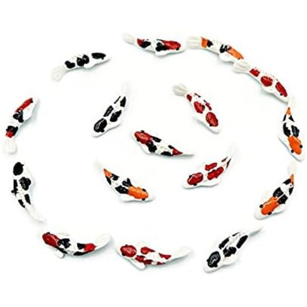 Mezcla de 4 colores lote de 12 miniatura de peces de Koi_2