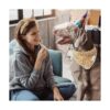 Bandanas para perros y coleteros a juego con flores y_4
