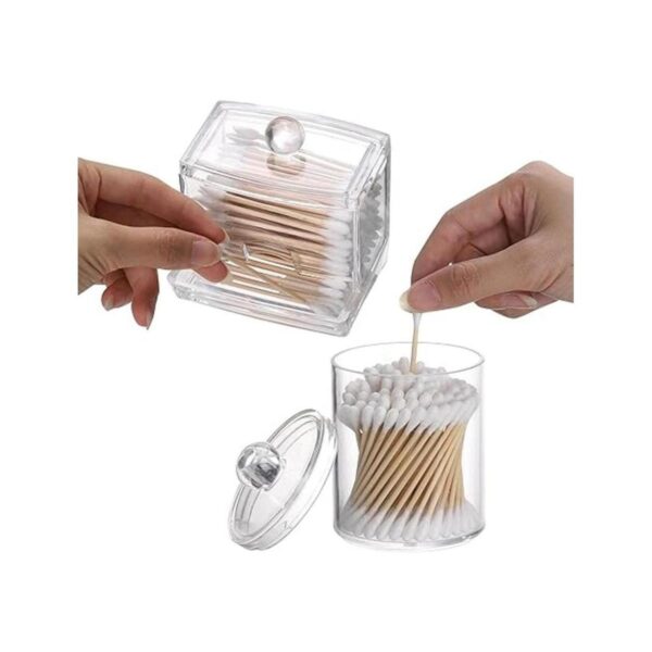 Tbestmax Soporte Qtips de plástico para baño dispensador