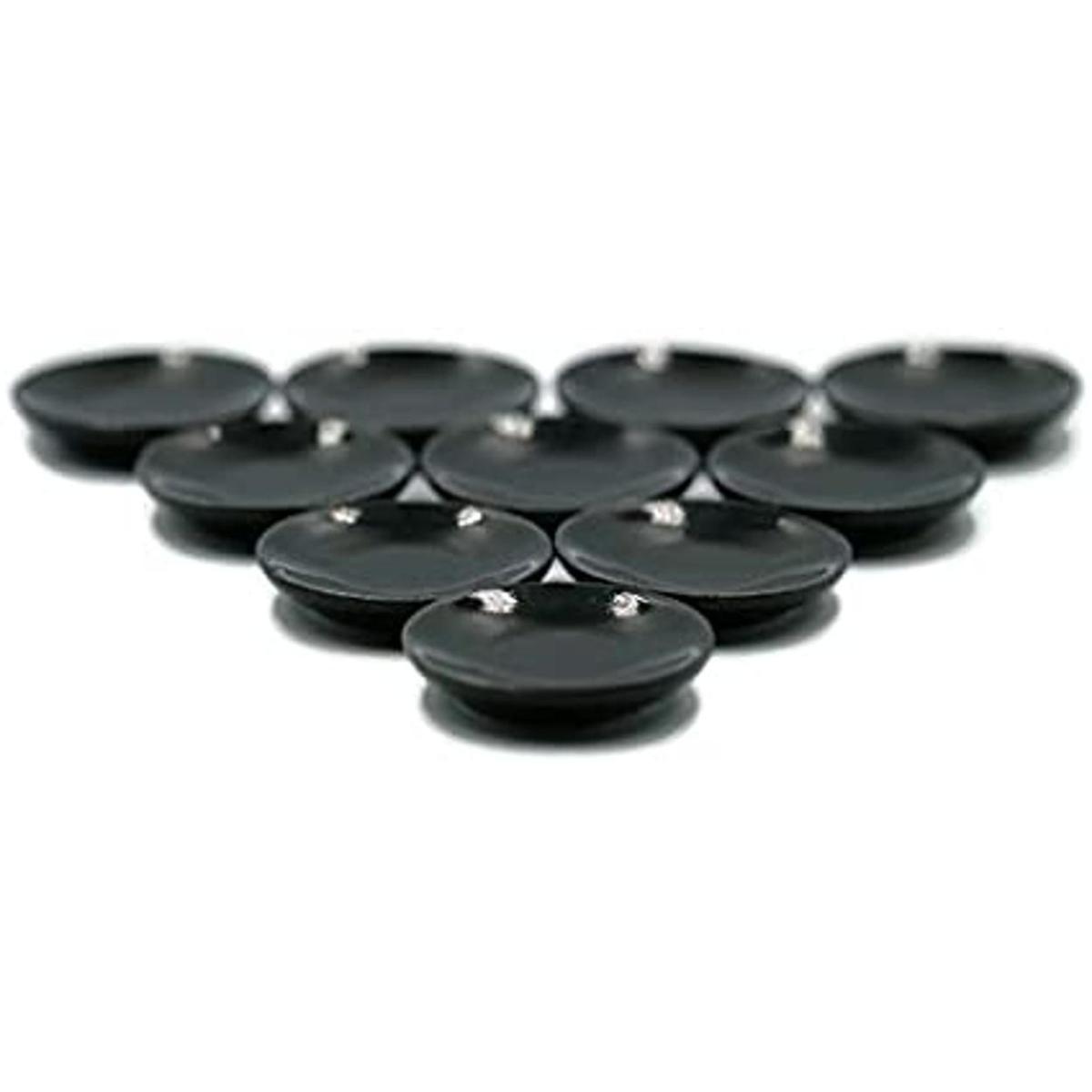 1shopforyou Juego de 10 platos negros de cocina de