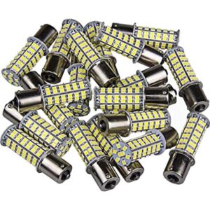 10 focos de luz blanca cálida BA15S 1156 68 SMD 2835 LED_1